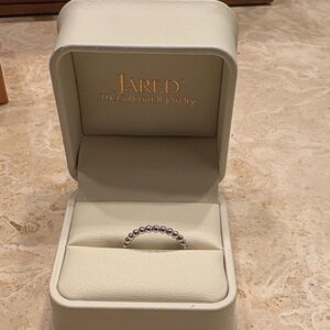 Jared Silver Beaded Women's Ring